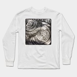 Graphite abstract scrolls Long Sleeve T-Shirt